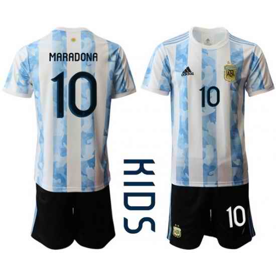 Kids Argentina Short Soccer Jerseys 027